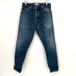 RE/DONE X Levis High Rise Ankle Crop Jeans Womens 28 Vtg Reconstructed Upcycled